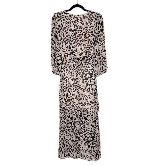 NWT Eliza J Animal Print Faux Wrap High Low Dress Women's Size 4 - Picture 3 of 6
